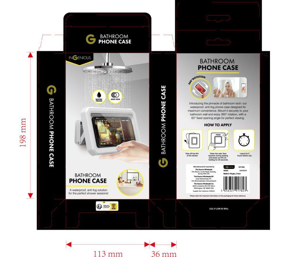 INGENIOUS Shower Phone Case - White image number 6 of 6