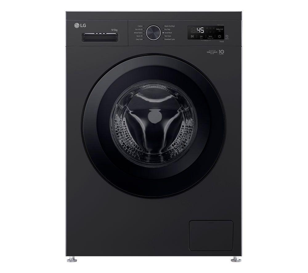 LG X10 Series Direct Drive W4X1095NNK WiFi-enabled 9 kg Washer Dryer – Black, Black