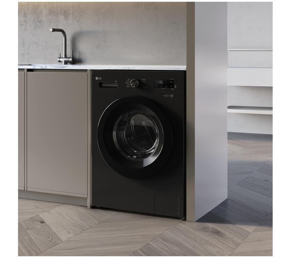 LG Series 2 Direct Drive W4X1095NNK WiFi-enabled 9 kg Washer Dryer - Onyx Black image number 3 of 11