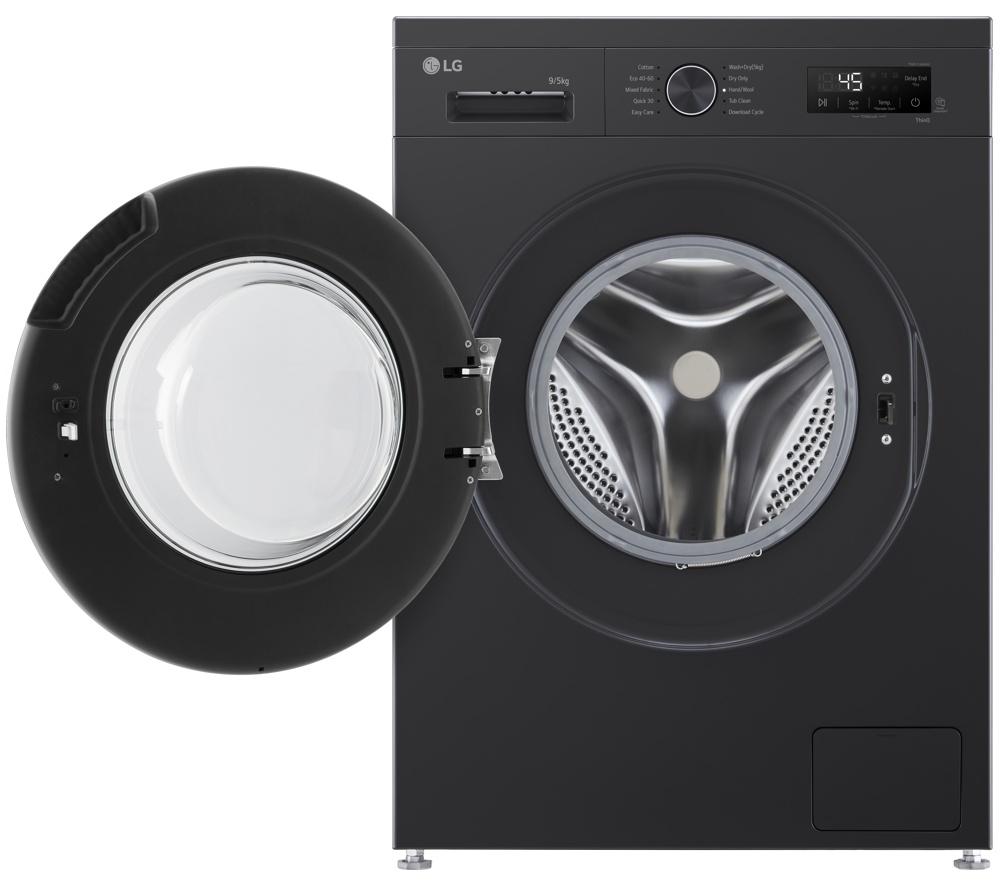 LG Series 2 Direct Drive W4X1095NNK WiFi-enabled 9 kg Washer Dryer - Onyx Black image number 9 of 11
