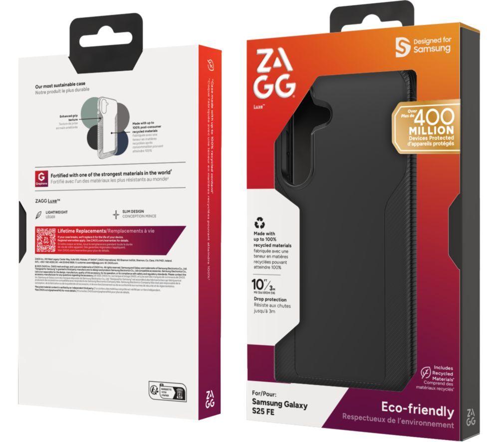 ZAGG Luxe Galaxy S25 FE Case - Black image number 3 of 4
