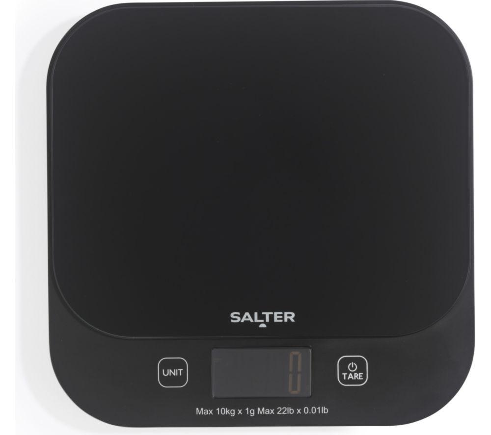 SALTER Waterproof Digital Kitchen Scales - Black image number 2 of 4