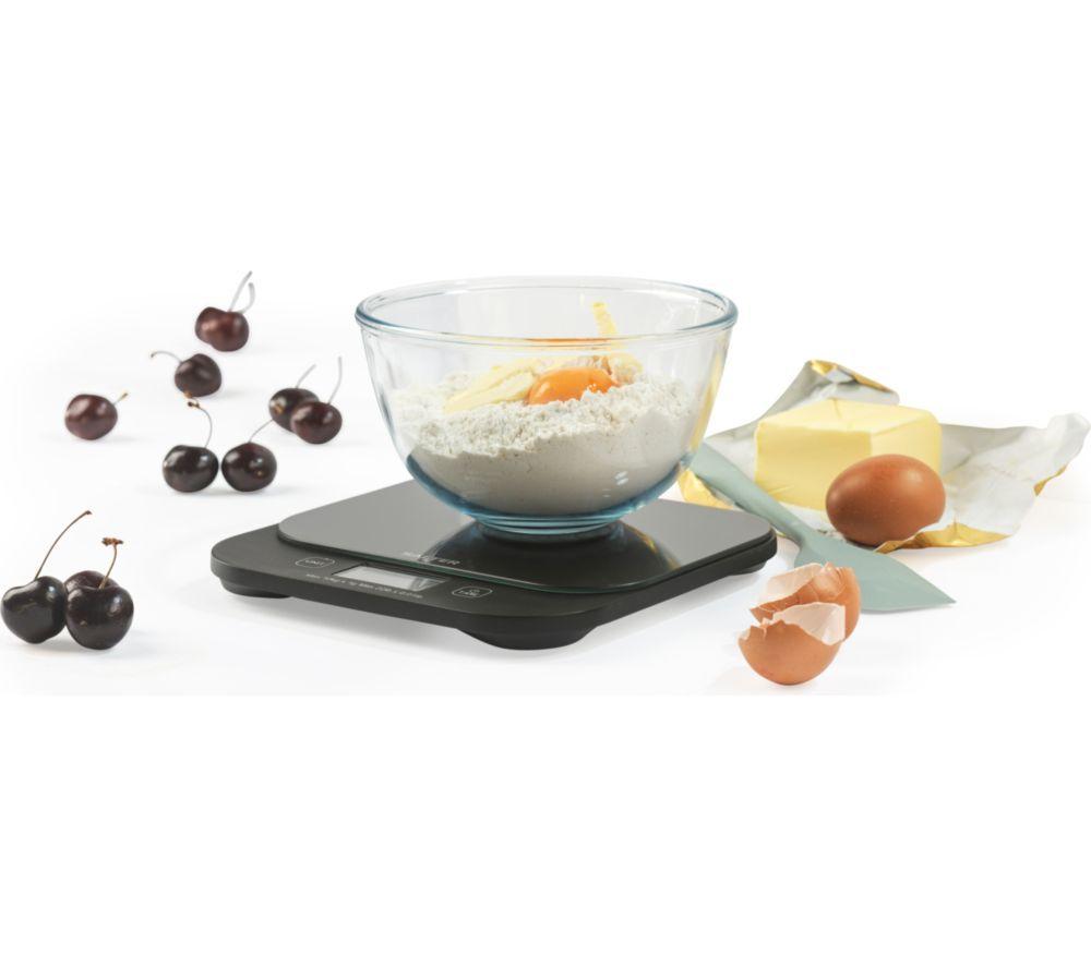 SALTER Waterproof Digital Kitchen Scales - Black image number 4 of 4