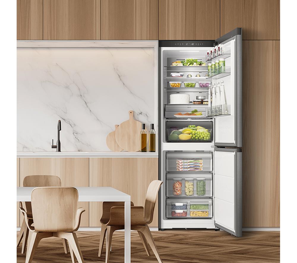 HISENSE KitchenFit RB3K330SAIC Smart 60/40 Fridge Freezer - Silver Inox image number 3 of 17
