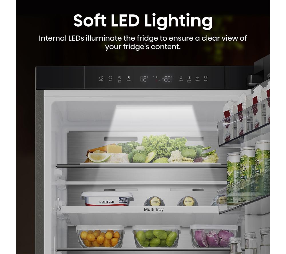 HISENSE KitchenFit RB3K330SAIC Smart 60/40 Fridge Freezer - Silver Inox image number 12 of 17
