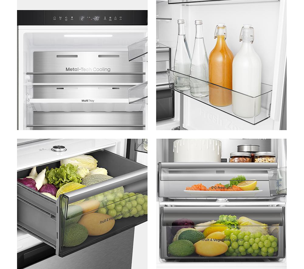HISENSE KitchenFit RB3K330SAIC Smart 60/40 Fridge Freezer - Silver Inox image number 15 of 17