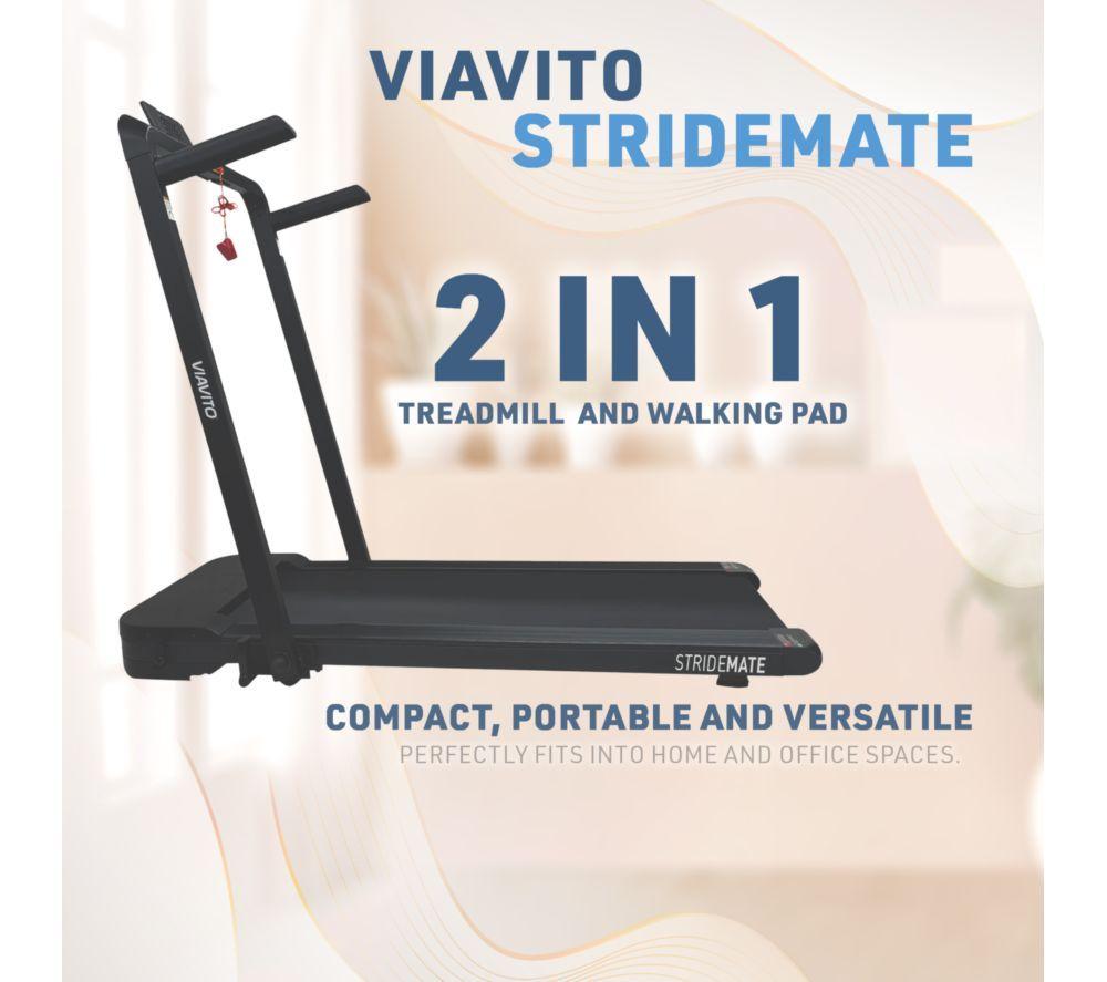 VIAVITO StrideMate 2-in-1 Walking Pad & Treadmill - Black image number 3 of 7