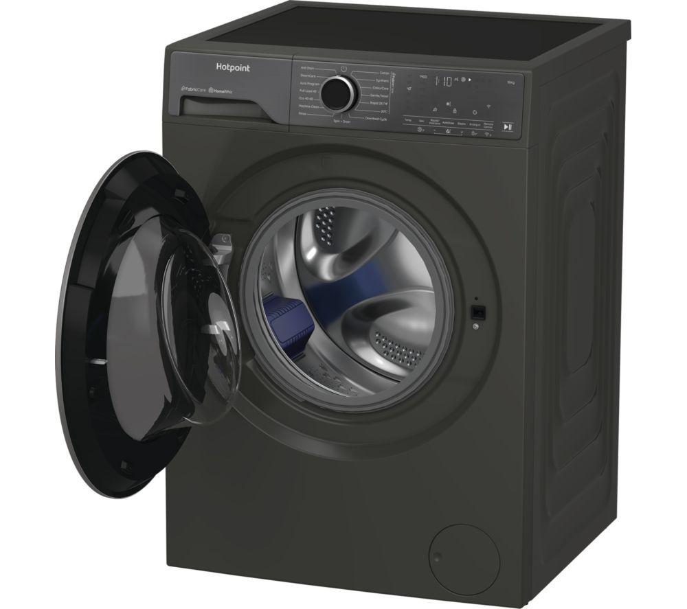 HOTPOINT Fabric Care Pro HP 105GA CARE UK WiFi-enabled 10 kg 1400 Spin Washing Machine - Manhattan Grey image number 4 of 8