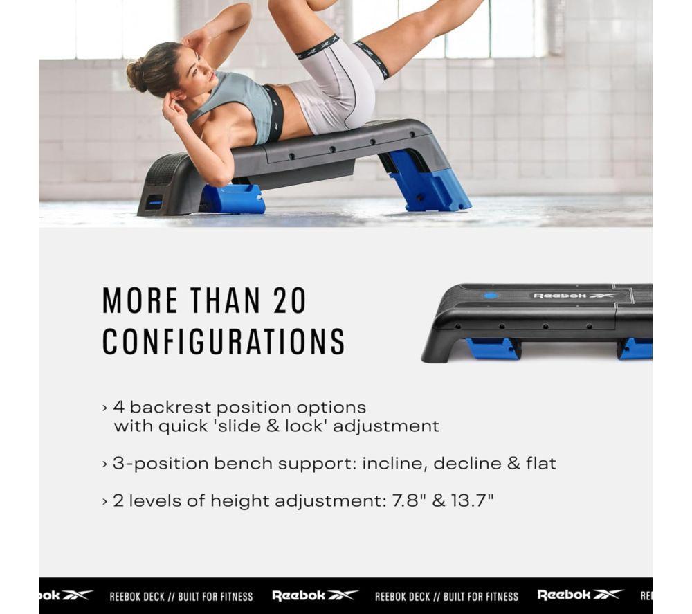 REEBOK Deck Fitness Bench - Black & Blue image number 5 of 6