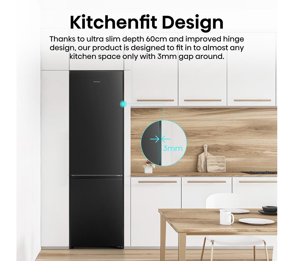 HISENSE RB440N4AFA 60/40 Fridge Freezer - Black Stainless Steel image number 5 of 14