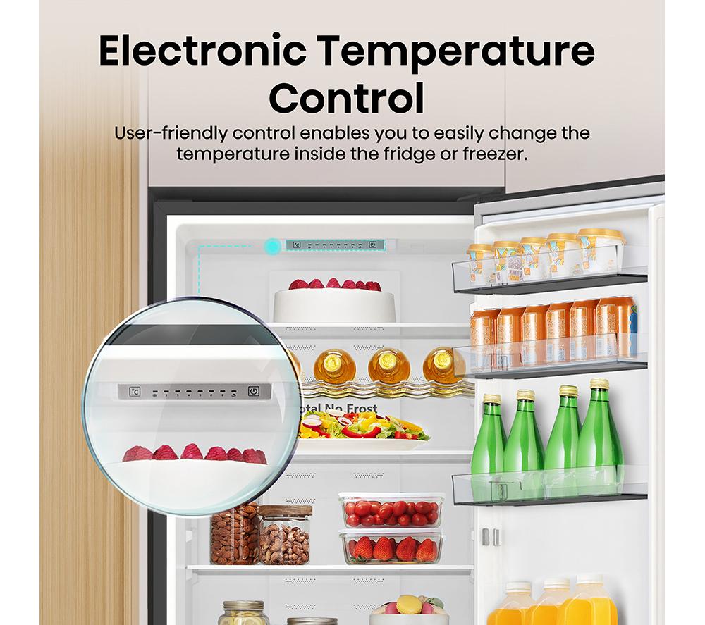 HISENSE RB440N4AFA 60/40 Fridge Freezer - Black Stainless Steel image number 9 of 14