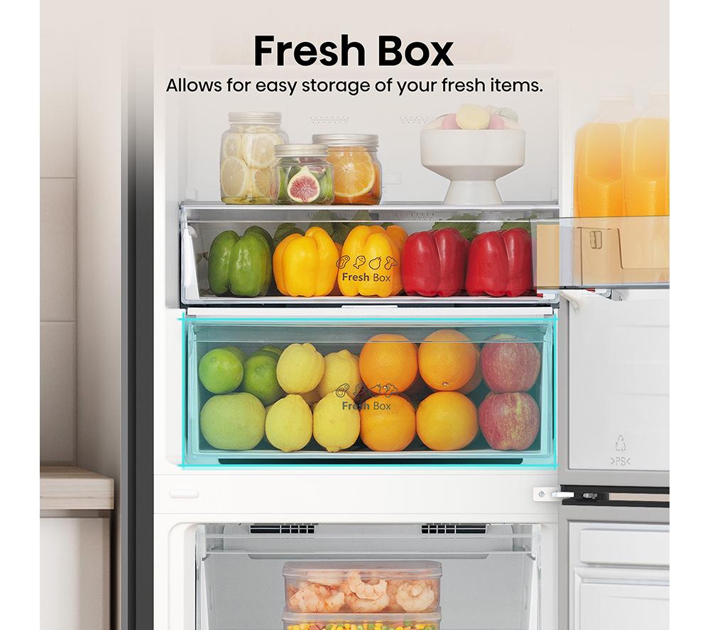 HISENSE RB440N4AFA 60/40 Fridge Freezer - Black Stainless Steel image number 10 of 14