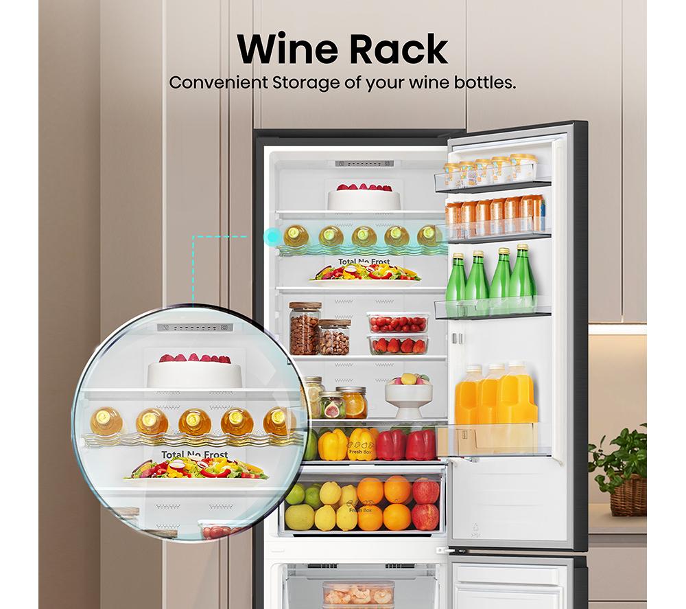 HISENSE RB440N4AFA 60/40 Fridge Freezer - Black Stainless Steel image number 11 of 14