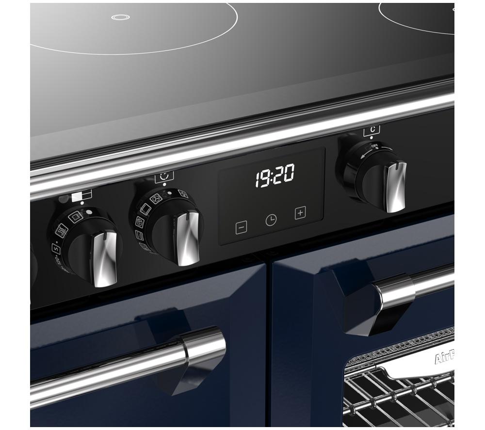 STOVES Richmond Deluxe 100Ei Electric Induction Range Cooker - Midnight Blue & Chrome image number 8 of 21