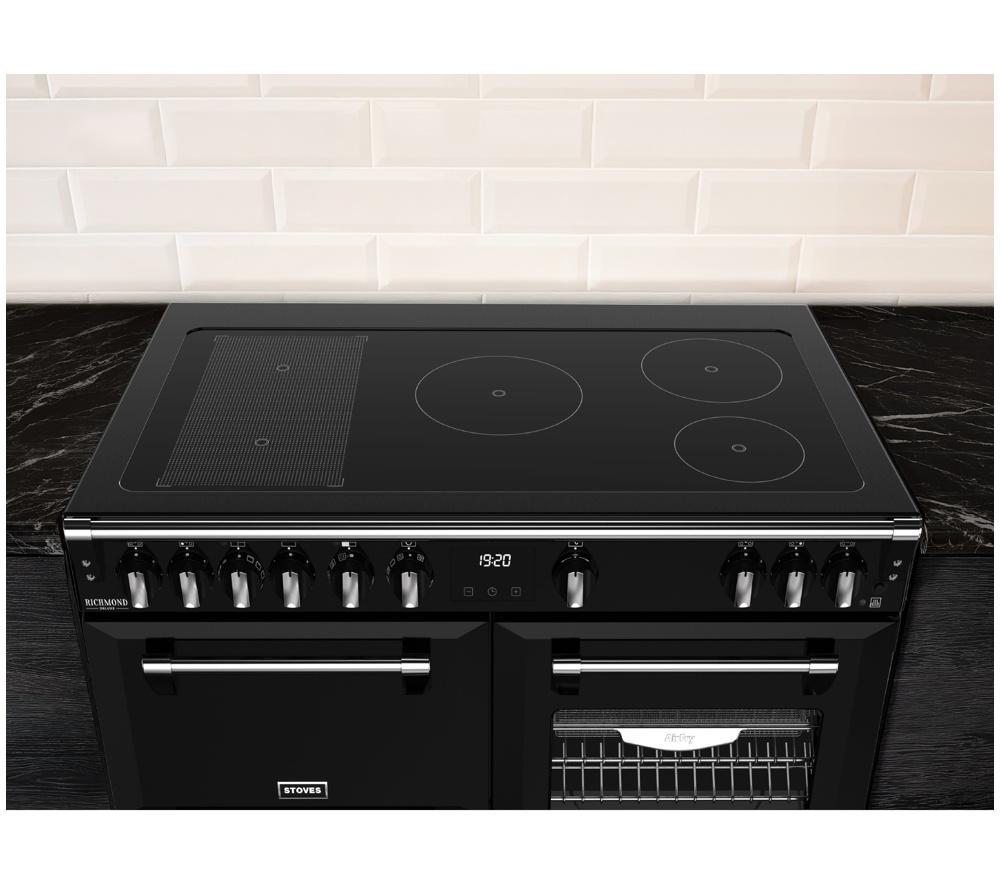 STOVES Richmond Deluxe 100Ei Electric Induction Range Cooker - Midnight Blue & Chrome image number 11 of 21