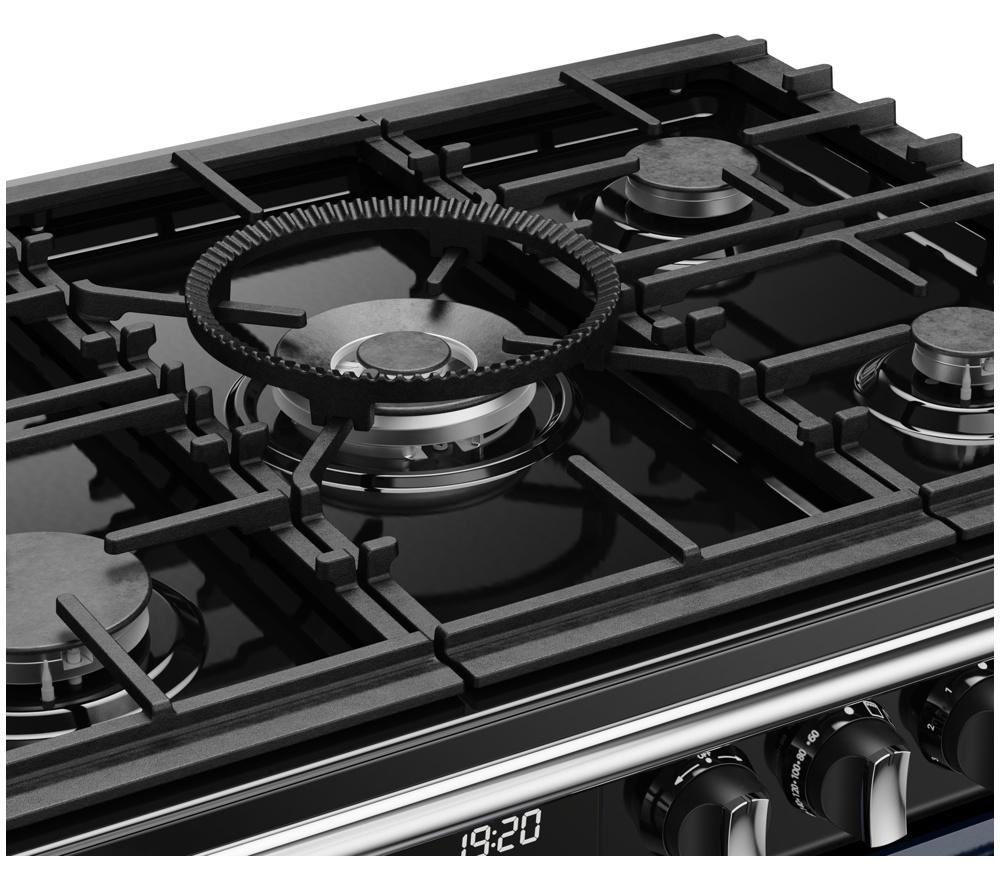 STOVES Richmond Deluxe 100DF Dual Fuel Range Cooker - Midnight Blue & Chrome image number 11 of 23