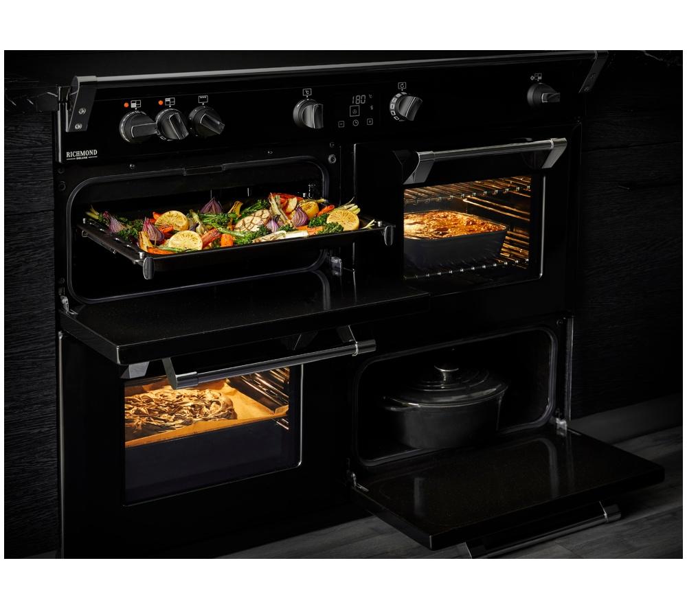 STOVES Richmond Deluxe 100DF Dual Fuel Range Cooker - Midnight Blue & Chrome image number 12 of 23