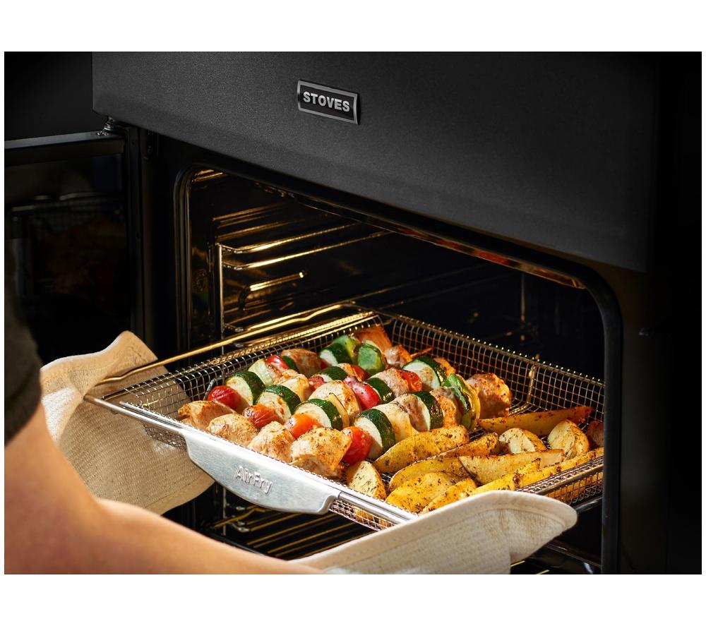 STOVES Richmond Deluxe 100DF Dual Fuel Range Cooker - Midnight Blue & Chrome image number 16 of 23