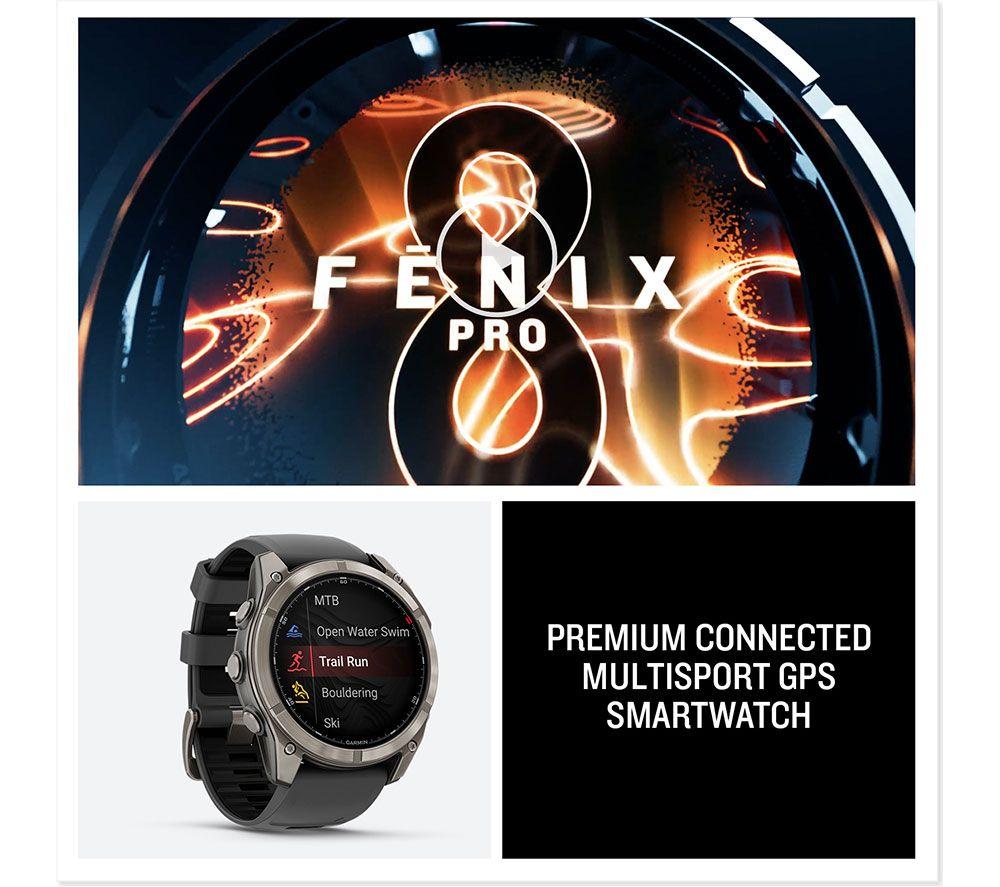 GARMIN fenix 8 Pro AMOLED Smart Watch - Graphite & Black, 51 mm image number 8 of 8