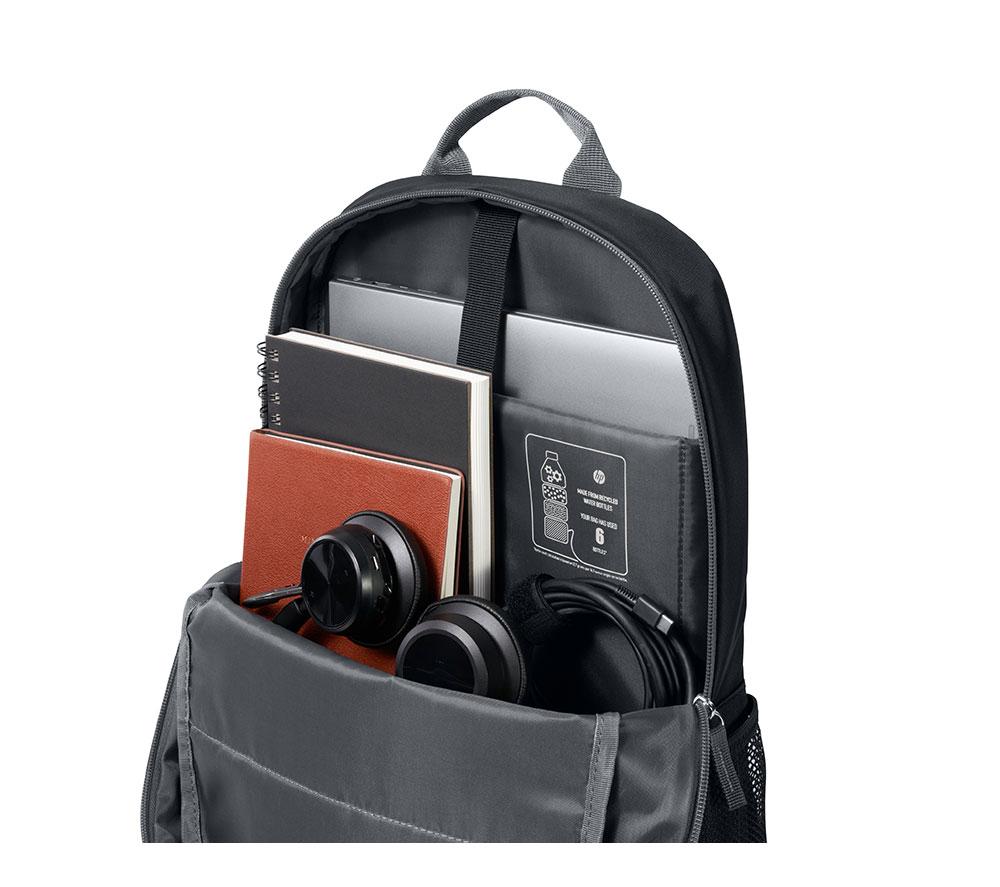 HP 15.6" Laptop Backpack - Black & Grey image number 7 of 14