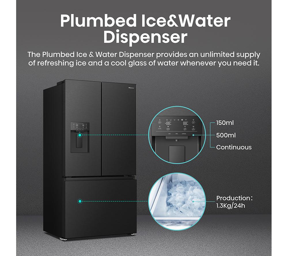 HISENSE PureFlat RF815N4SEFE Smart Fridge Freezer - Black Stainless Steel image number 6 of 17