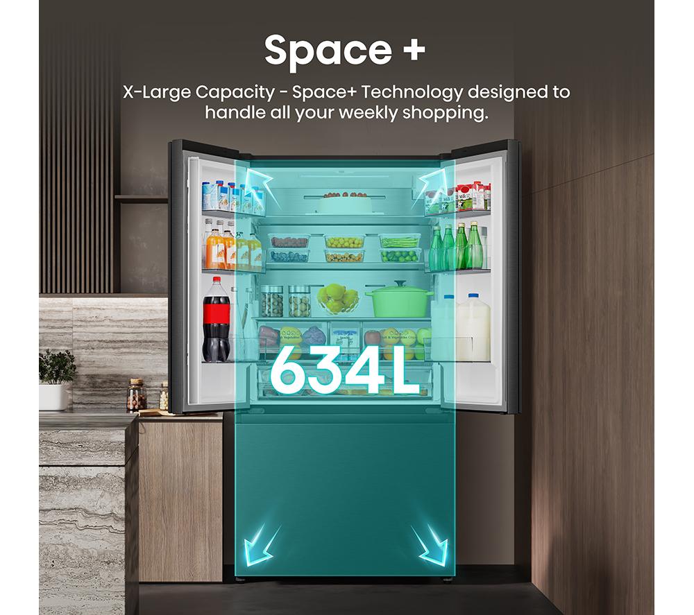 HISENSE PureFlat RF815N4SEFE Smart Fridge Freezer - Black Stainless Steel image number 7 of 17