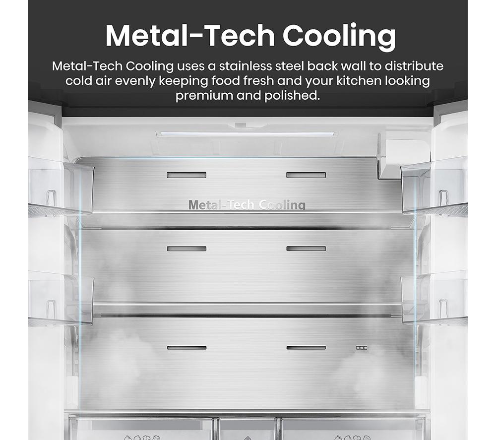 HISENSE PureFlat RF815N4SEFE Smart Fridge Freezer - Black Stainless Steel image number 8 of 17