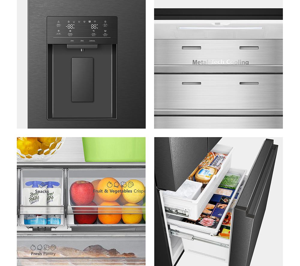HISENSE PureFlat RF815N4SEFE Smart Fridge Freezer - Black Stainless Steel image number 16 of 17