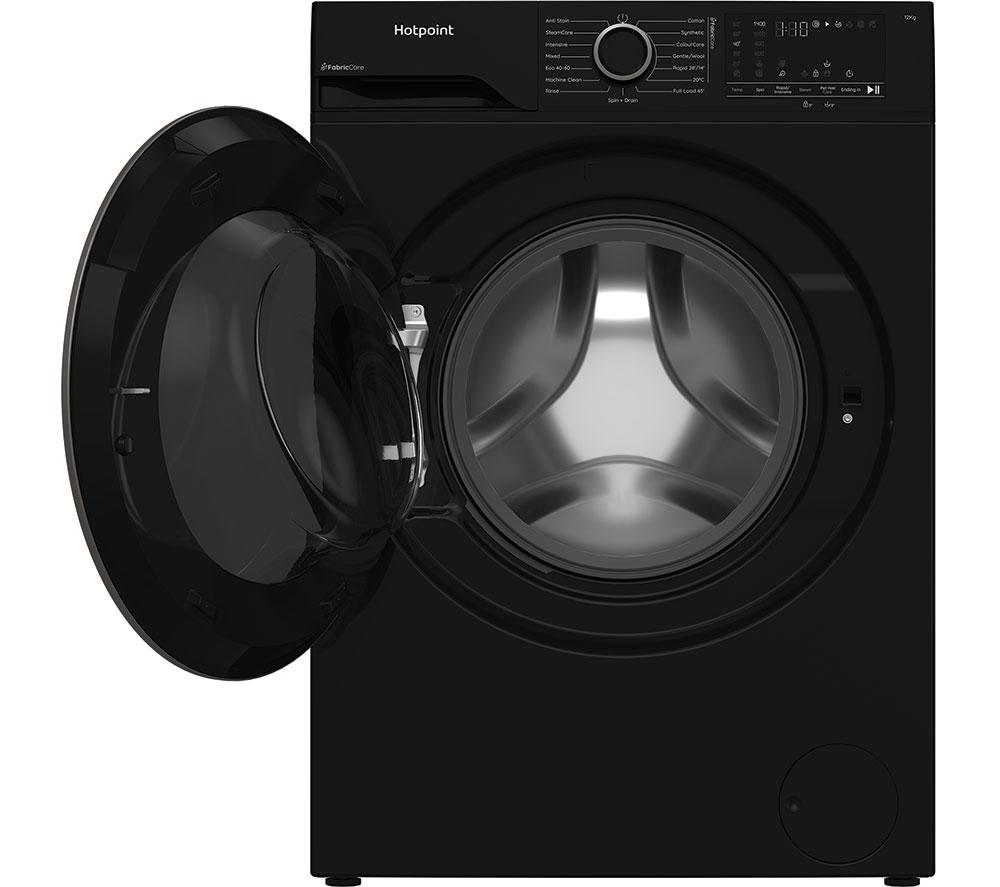 HOTPOINT FabricCare HBCA 123B CARE UK 12 kg 1400 Spin Washing Machine - Black image number 3 of 15