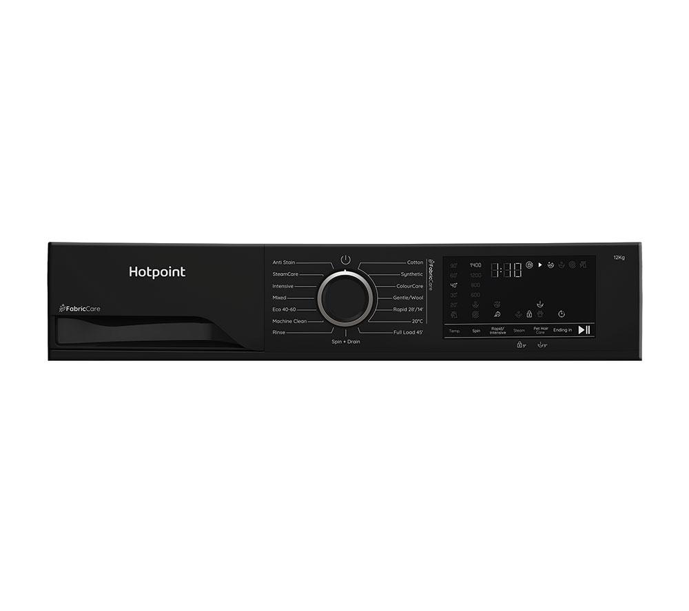 HOTPOINT FabricCare HBCA 123B CARE UK 12 kg 1400 Spin Washing Machine - Black image number 5 of 15