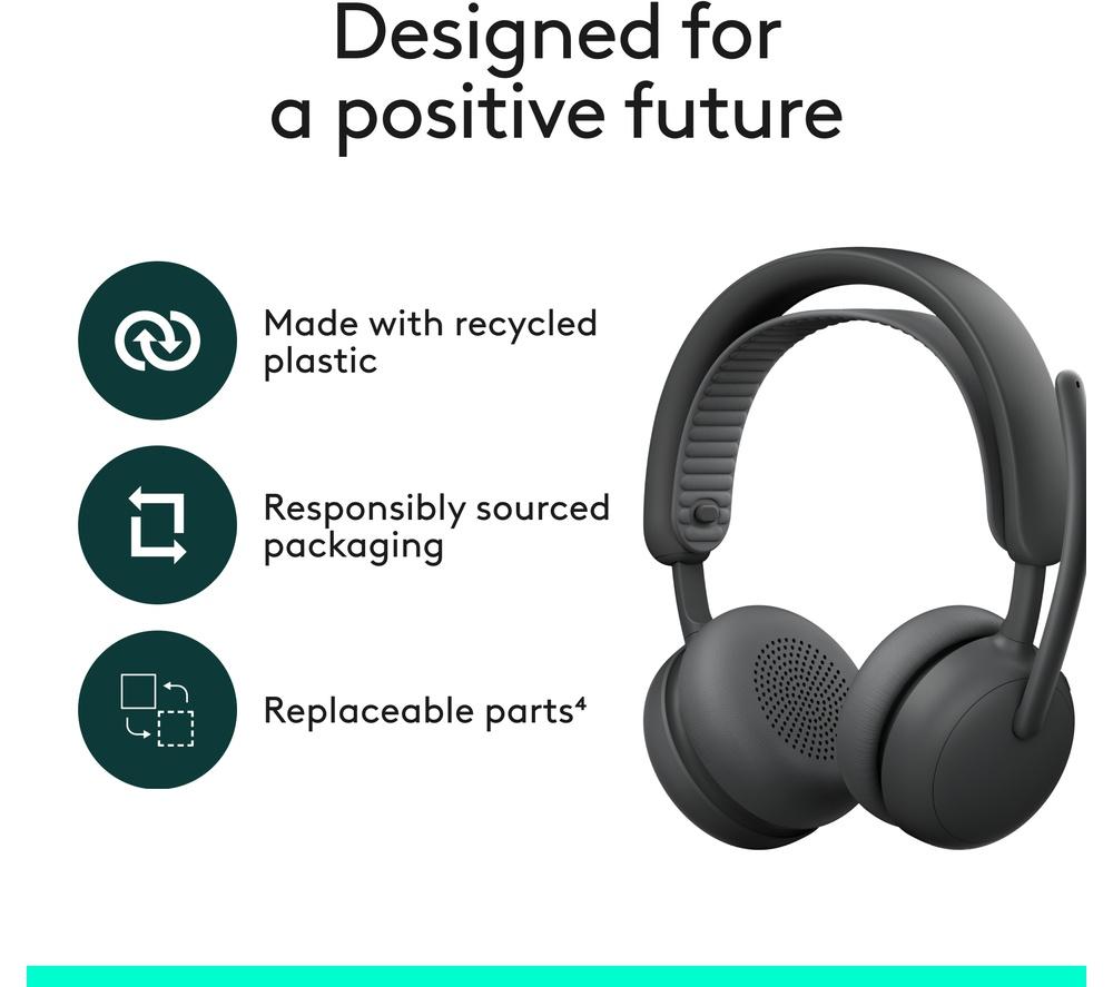 LOGITECH Zone 2 ES Wireless Headset - Graphite image number 10 of 11