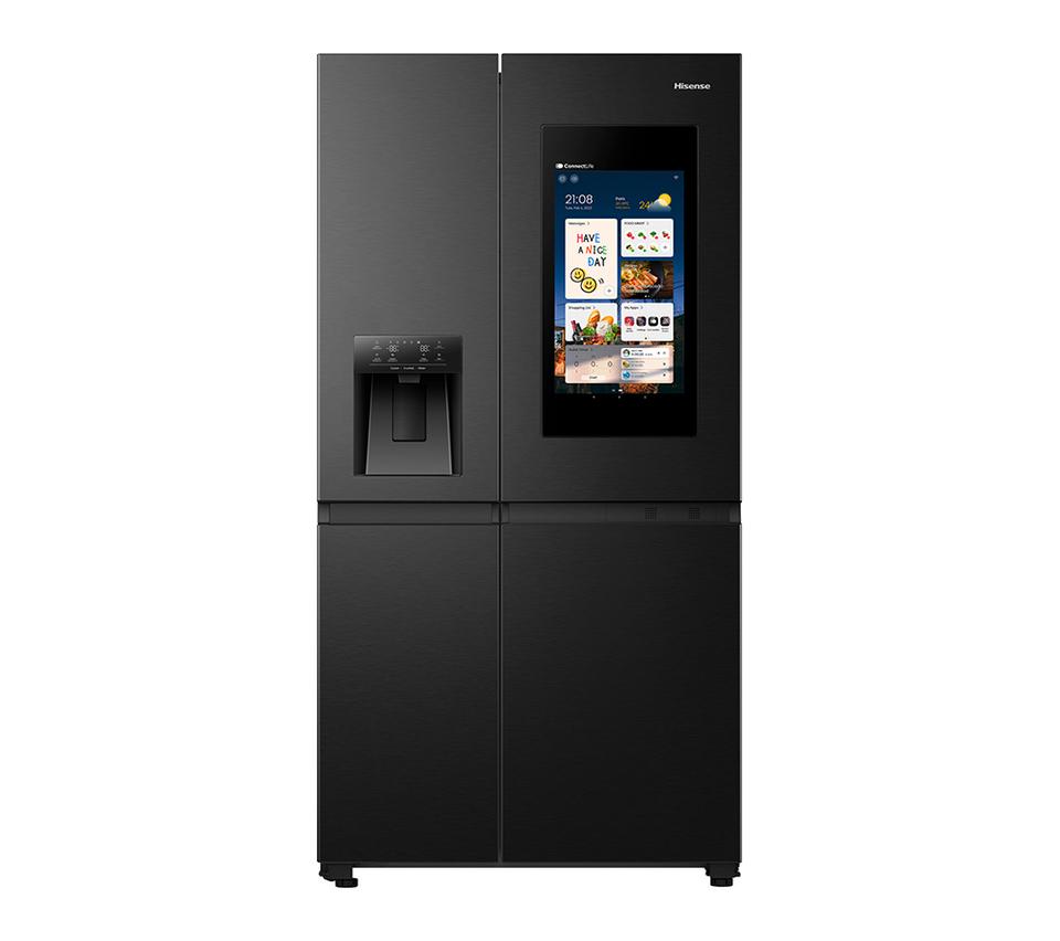 HISENSE PureFlat Smart Screen RS9P628GPFE American-Style Fridge Freezer - Black