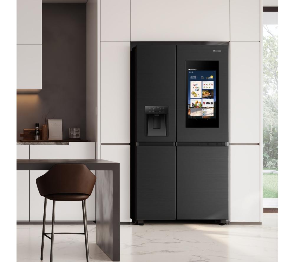 HISENSE PureFlat Smart Screen RS9P628GPFE American-Style Fridge Freezer - Black image number 17 of 17
