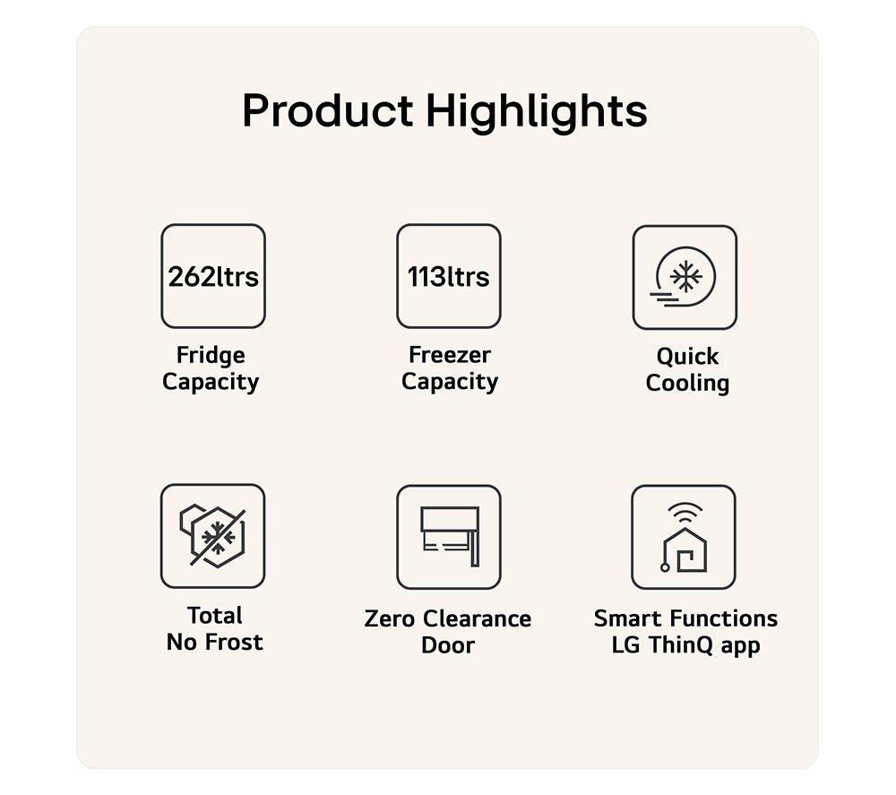 LG Total No Frost GBBSJ2CCPY Smart 60/40 Fridge Freezer - Prime Silver image number 2 of 19