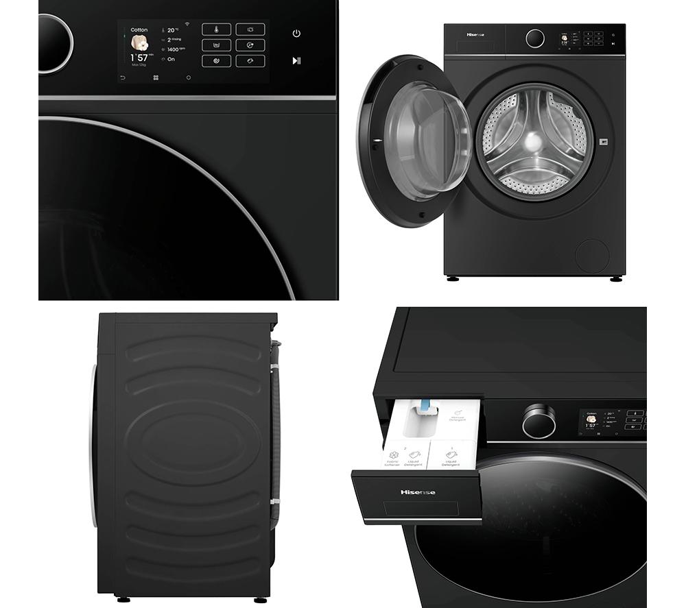 HISENSE KitchenFit 5i Series WD5I1245BBR WiFi-enabled 12 kg Washer Dryer - Black image number 12 of 26