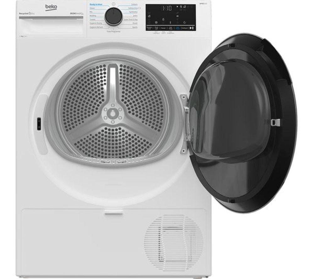 BEKO Pro Ironfinish B5T4923NIW 9 kg Heat Pump Tumble Dryer - White image number 3 of 8