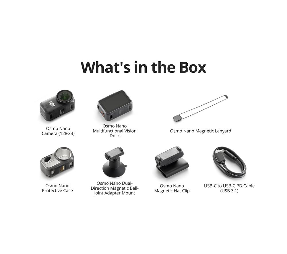 DJI Osmo Nano Standard Combo 4K Ultra HD Action Camera - Black, 128 GB image number 10 of 11