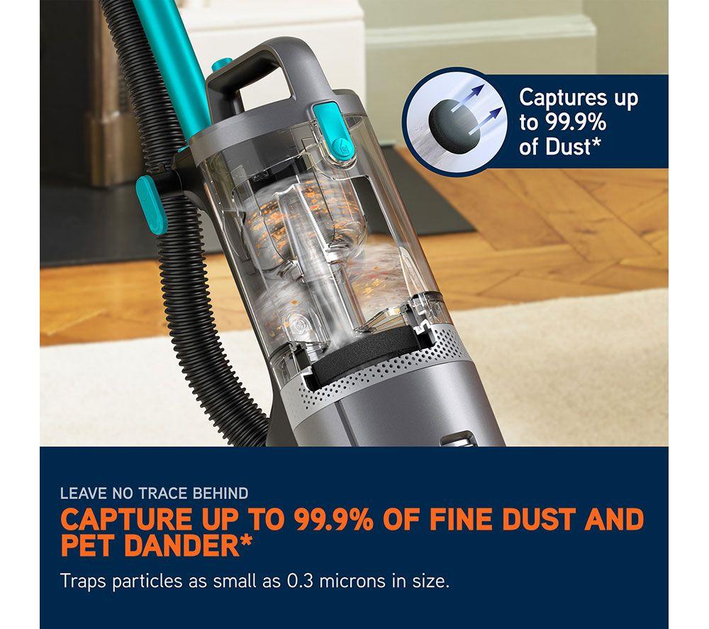 VAX LiftOut Reach Pet Design Upright Bagless Vacuum Cleaner - Graphite & Teal image number 13 of 25