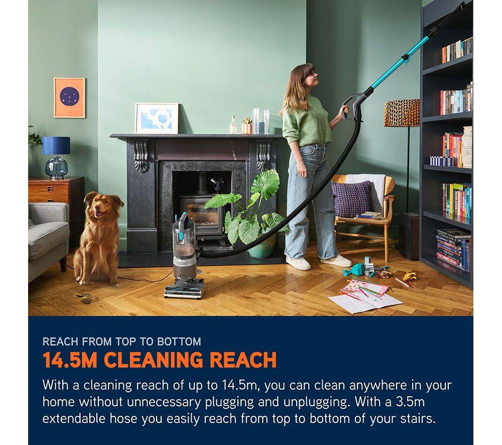 VAX LiftOut Reach Pet Design Upright Bagless Vacuum Cleaner - Graphite & Teal image number 16 of 25