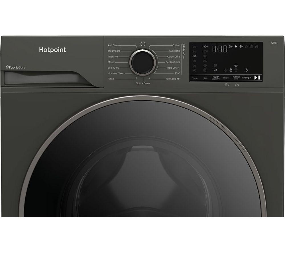 HOTPOINT FabricCare HBCA 123G CARE UK 12 kg 1400 Spin Washing Machine - Grey image number 11 of 13