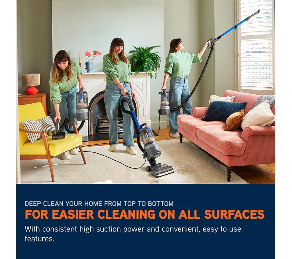 VAX LiftOut Reach Pet Upright Bagless Vacuum Cleaner - Graphite & Blue image number 3 of 23