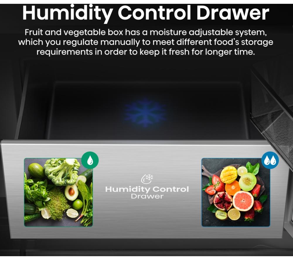 HISENSE KitchenFit RQ768N4GVE Smart Fridge Freezer - Silver Glass image number 13 of 20