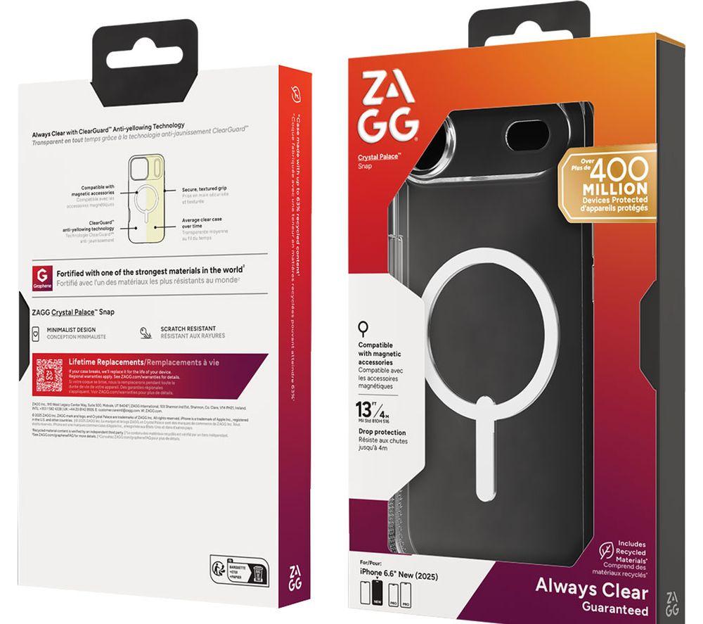 ZAGG Crystal Palace Snap iPhone Air Case - Clear image number 2 of 2