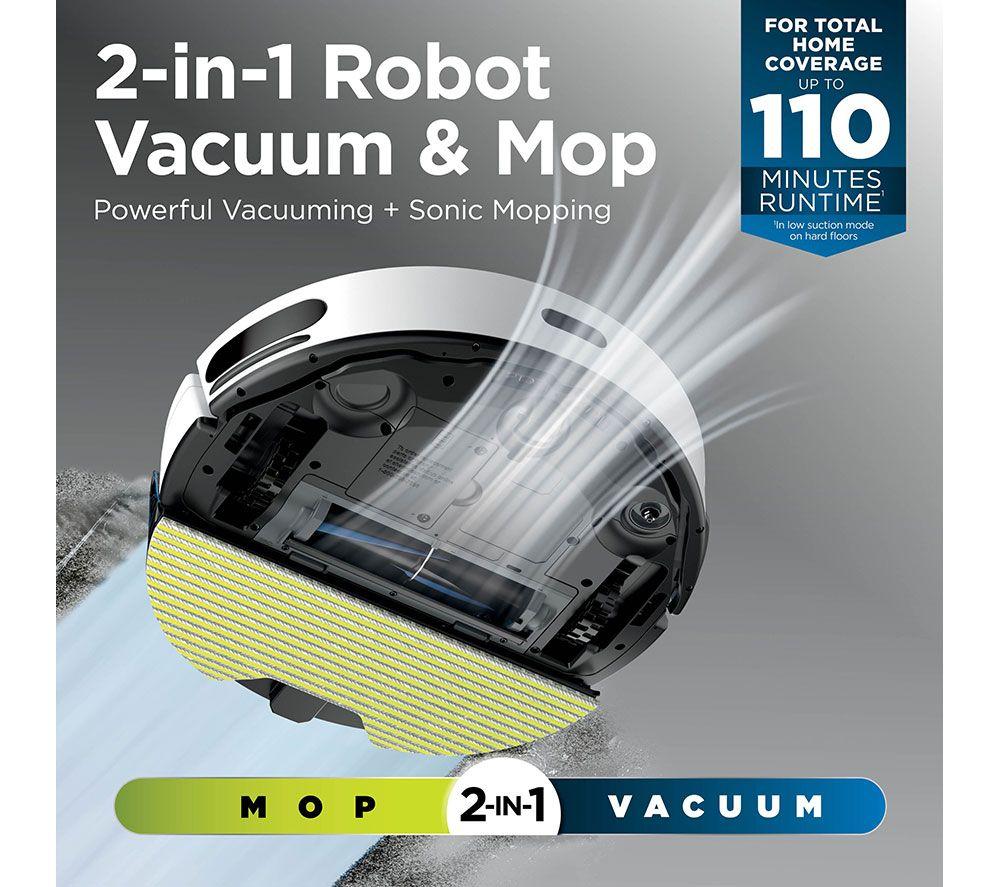 SHARK RV2620WDUKWH Matrix Plus 2-in-1 Robot Vacuum Cleaner - White & Silver image number 3 of 14
