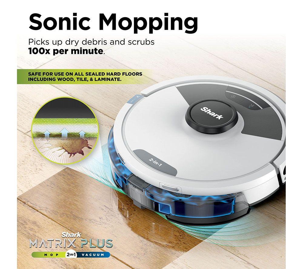 SHARK RV2620WDUKWH Matrix Plus 2-in-1 Robot Vacuum Cleaner - White & Silver image number 4 of 14