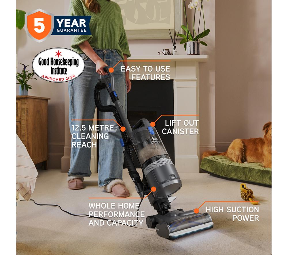 VAX LiftOut Pet Upright Bagless Vacuum Cleaner - Graphite & Blue image number 2 of 10