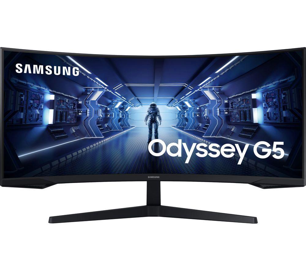 Samsung Odyssey G5 Lc34g55twwpxxu Wide Quad Hd 34" Curved Va Lcd Gaming Monitor - Black, Black