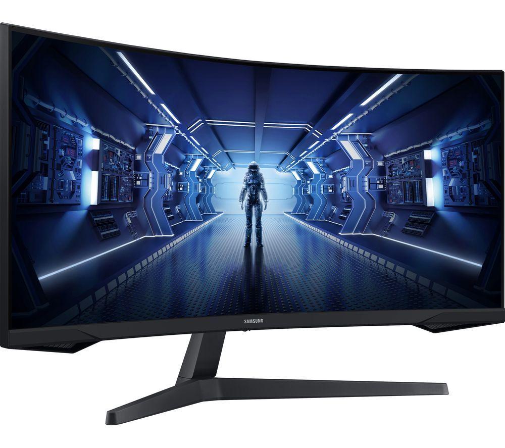 SAMSUNG Odyssey G5 LC34G55TWWPXXU Wide Quad HD 34" Curved VA LCD Gaming Monitor - Black image number 2 of 5