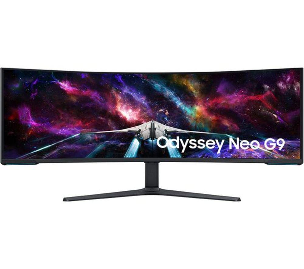 Samsung Odyssey Neo G9 Ls57cg952nuxxu 8K Uhd 57" Curved Mini Led Gaming Monitor - Black & White, White,Black