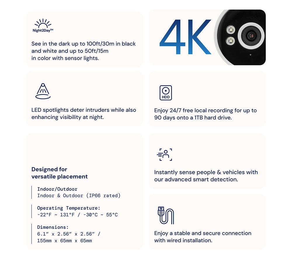 SWANN AdvancedX SWNVK-8ADVANX4B 8-channel 4K Ultra HD NVR Security System - 1TB, 4 Bullet Cameras image number 4 of 8